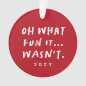 Grappige snarky rode kerst foto ornament (voorkant)