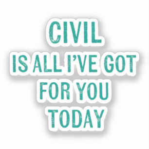 Grappige Snarky Woordkeuze Groene Lettertype  Sticker