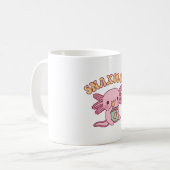 Grappige Snaxolotl Munching op aardappelchips Koffiemok (Voorkant links)