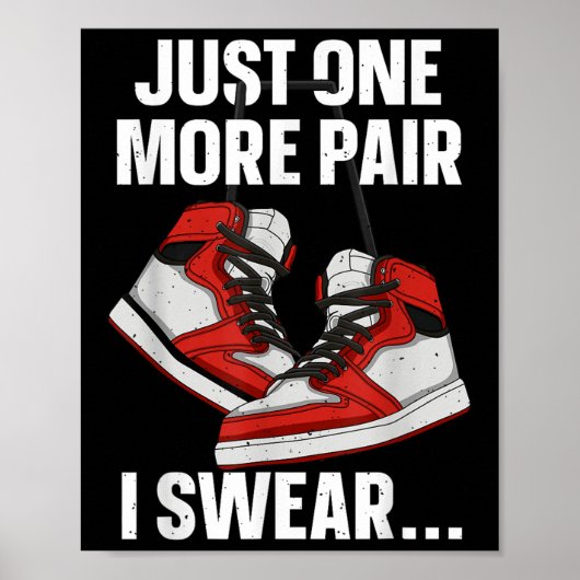 Grappige sneaker kunst voor mannen vrouwen Kinder Poster (Voorkant)