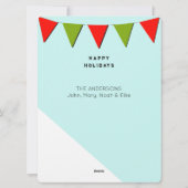 Grappige Sneeuw Skiën Kerstmis Feestdagenkaart (Achterkant)