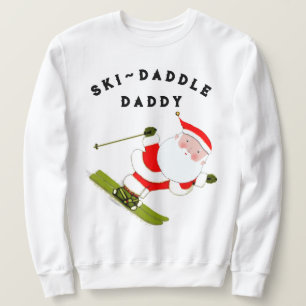 Grappige Sneeuw Skiën Kerstmis Trui
