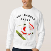 Grappige Sneeuw Skiën Kerstmis Trui (Voorkant)