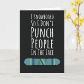 Grappige Sneeuwboard Kaarten Snowboarden Winterspo (Gele Bloem)