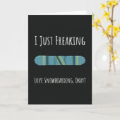 Grappige Sneeuwboard Kaarten Snowboarden Winterspo (Gele Bloem)