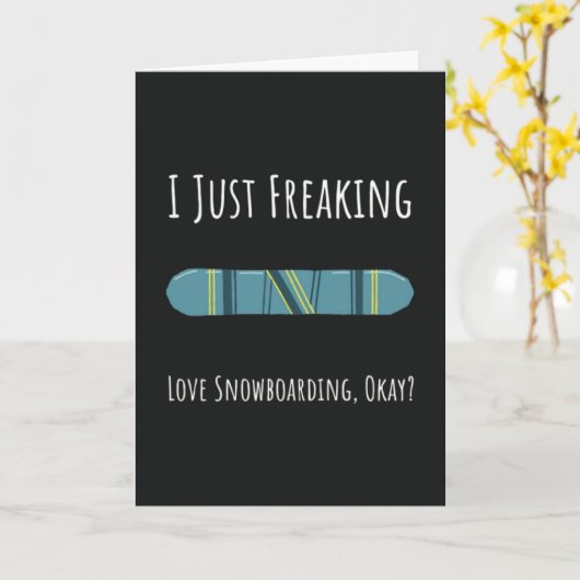 Grappige Sneeuwboard Kaarten Snowboarden Winterspo (Gele Bloem)