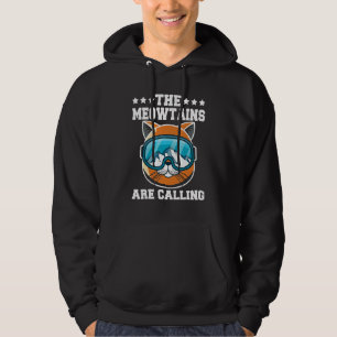 Grappige Sneeuwboard Skibril Kat Bril The Meowtain Hoodie