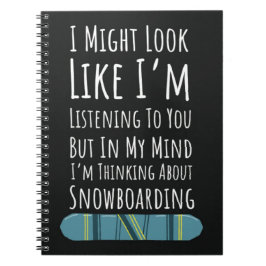 Grappige sneeuwboardcadeaus voor hem Sneeuwboardhu Notitieboek