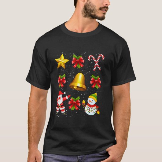 Grappige Sneeuwboog Kerstmis Coquette Bow Sinterkl T-shirt (Voorkant)
