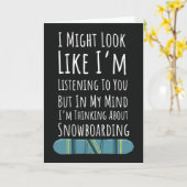 Grappige Sneeuwkaartkaarten Humor Snowboarder Spor Kaart (Gele Bloem)