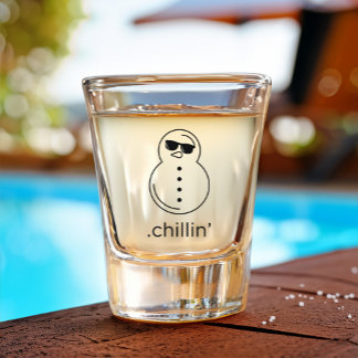 Grappige Sneeuwman Chillin 'Cheeky Sippers Humoris Shot Glas
