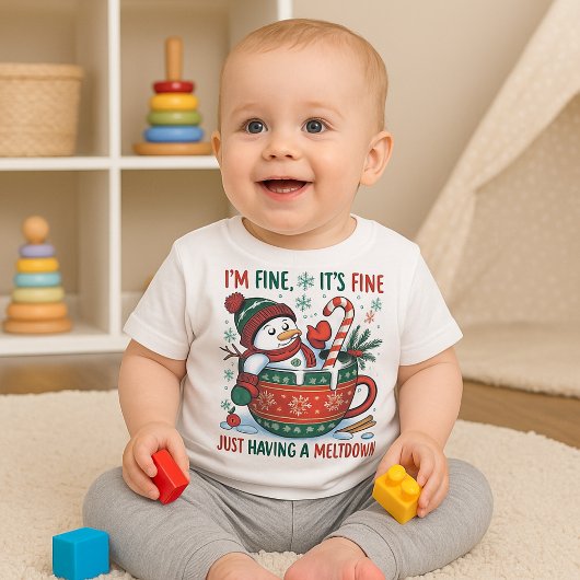Grappige Sneeuwman Die Smelt Kerst