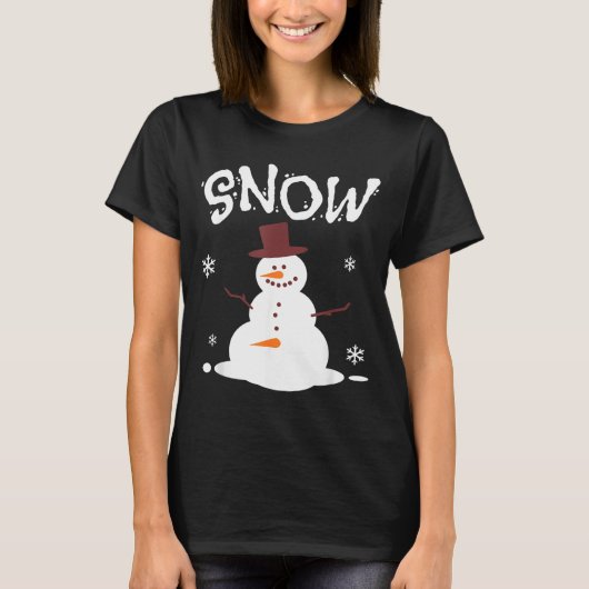 Grappige Sneeuwman En Sneeuwblazer Bijpassend Kopp T-shirt (Voorkant)