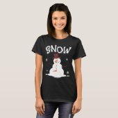 Grappige Sneeuwman En Sneeuwblazer Bijpassend Kopp T-shirt (Voorkant volledig)