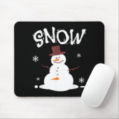 Grappige Sneeuwman En Sneeuwblazer Passend Koppel Muismat (Met muis)