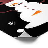 Grappige Sneeuwman En Sneeuwblazer Passend Koppel Poster (Hoek)
