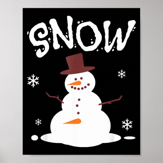 Grappige Sneeuwman En Sneeuwblazer Passend Koppel Poster (Voorkant)