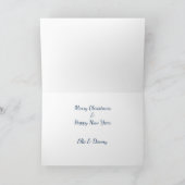 Grappige Sneeuwman Familie Kerstmis Feestdagen Kaart (Binnen)