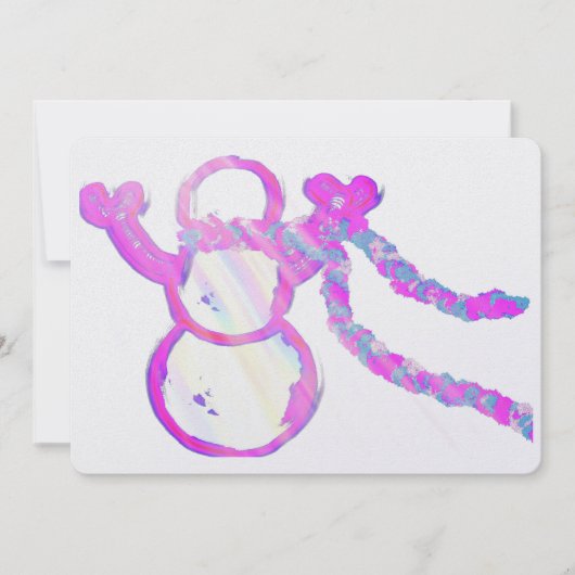 Grappige sneeuwman feestdagenkaart (Voorkant)