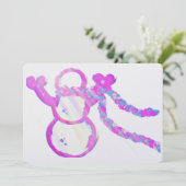 Grappige sneeuwman feestdagenkaart (Staand voorkant)