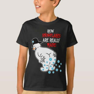 Grappige Sneeuwman Hoe Sneeuwvlokken Echt Worden G T-shirt