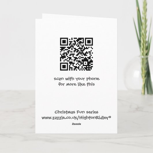 Grappige Sneeuwman Joke Feestdagen Kaart (Achterkant)