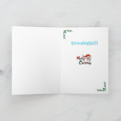 Grappige Sneeuwman Joke Feestdagen Kaart (Binnen)