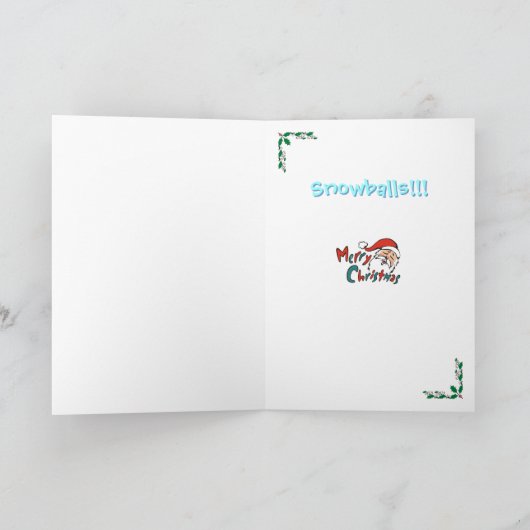 Grappige Sneeuwman Joke Feestdagen Kaart (Binnen)