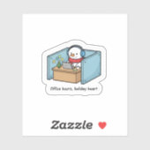 Grappige Sneeuwman Kantoorsticker – Vakantie Werk Sticker (Vel)