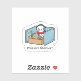 Grappige Sneeuwman Kantoorsticker – Vakantie Werk Sticker