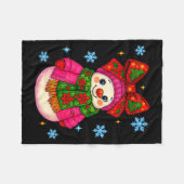 Grappige Sneeuwman Kerst Kostuum Schattig Peuter M Fleece Deken (Voorkant (Horizontaal))