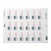 Grappige Sneeuwman Kerst Retouradres Etiket (Full Sheet)