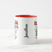 Grappige sneeuwman kerstboom Mok (Midden)