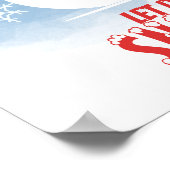 Grappige Sneeuwman Laat het Sneeuwen Kerstposter Poster (Hoek)