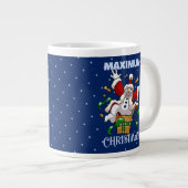 Grappige Sneeuwman Maximaal Kerst Surprise Cartoon Grote Koffiekop (Voorkant rechts)