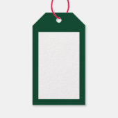Grappige Sneeuwman Prettig Kerstfeest! Skiën Carto Cadeaulabel (Achterkant)