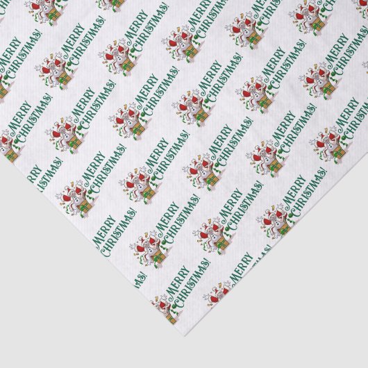 Grappige Sneeuwman Prettig Kerstmis Verrassing Car Tissuepapier (Detail)