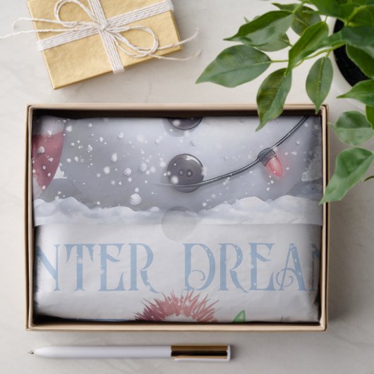 Grappige Sneeuwman Winter Kerstverlichting Tissuepapier (Geschenk)