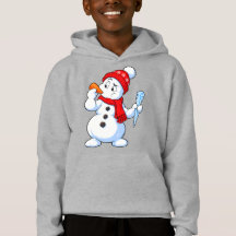 Grappige Sneeuwman Wortel of IJskegel Jongens Hood