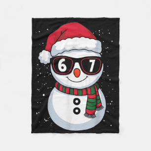Grappige Sneeuwman Zes Zeven Kerstmis 67 Meme Gen  Fleece Deken