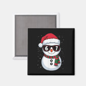 Grappige Sneeuwman Zes Zeven Kerstmis 67 Meme Gen Magneet (Voorkant / Achterkant)