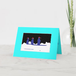 grappige sneeuwmankaart feestdagen kaart