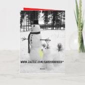 Grappige sneeuwmanKerstmis Feestdagen Kaart (Achterkant)