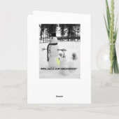 Grappige sneeuwmanKerstmis Feestdagen Kaart (Achterkant)