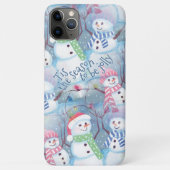 Grappige Sneeuwmannen Kerstboom Slingerlichten Pat Case-Mate iPhone Case (Achterkant)
