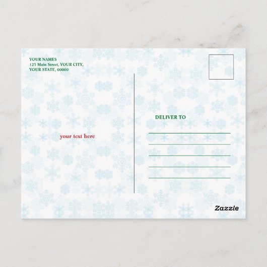 Grappige Sneeuwmannen Prettig Kerstmis Kristallen  Briefkaart (Achterkant)