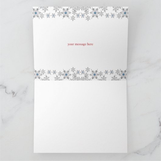 Grappige Sneeuwmannen Prettig Kerstmis Kristallen  Kaart (Binnen)