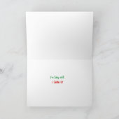 Grappige sneeuwpop denkt dat hij sexy kerst is feestdagen kaart (Binnen)