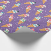 Grappige sneeuwpop sneeuw kegel winter vakantie of cadeaupapier (Hoek)