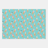 Grappige sneeuwpop sneeuw kegel winter vakantie of inpakpapier vel (Voorkant 2)